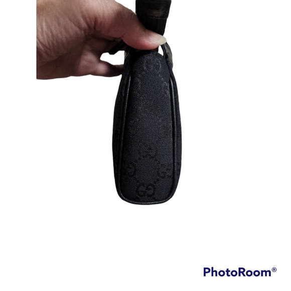 Gucci Black GG Canvas and Leather D Ring Abbey Pochette - Picture 5 of 14